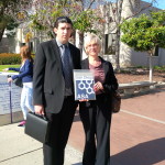 Alex Ayres with mother, Joyce outside Vista courthouse in San Diego County